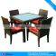 Leisure rattan furniture cheap wicker garden table and chair (2107+2048)