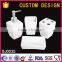 4psc white custom design ceramic bath set, bathroom accessory sanitary set