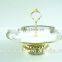 One tier cake stand ceramic white and gold design electroplated factory cheap price