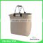 Canvas linen collapsible tote shopping market basket
