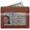 RFID Wallet Mens Slim Leather RFID Blocking Front Pocket Wallet Thin Card Holder