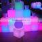 Modern fashion solar powered colorful lighting plastic LED cube for sale