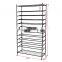 Home Use Black Metal Folding Steel Shoes Storage Rack Shelf Stand
