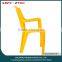 Plastic outdoor chair with arm