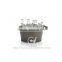 Cheungs Oval Galvanized Bucket with Metal Handles and Wood Grip