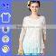 white cut out chiffon bottom layed lace tops