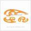 China manufacture yellow 3mm thickness plastic inking edges on all sides french curve ruler