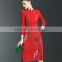 Vintage chinese national stand collar women dresses 2017