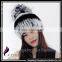 CX-C-245B Good Quality Lady Rex Rabbit Fur Knitted Winter Hats