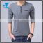 2016 Newest pure color long sleeve v-neck T-Shirt