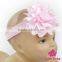 Chic Baby Flashing Flower Light Pink Hair Accessories Elastic Floral 3Pcs Gift Box Girl Birthday Headband