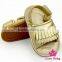 Wholesale Hot Sale Summer Infant Unisex Plain White Tassel Buckle Baby Prewalker Barefoot Sandals Shoes