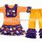 Cartoon Halloween Girls Clothing Sets of Printed Long Sleeve Baby Wholesale Ruffle Clothes