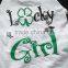 2016 New Arrival St Patrick Sets Luck Girl Sets Arrow Sequins Pants Sets Long Sleeve With the Accessories