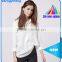 Simple and Stylish Women White Shirts Wholesale,custom Tie-Up Pocket Blouse With Your Own Logo China Supplier
