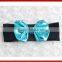 New Design 2015 Hair Crown Children Fabric Bow Design Baby Headband/Korean Design Baby Headband With Bows