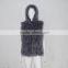 SJ007-01 Light Gray Plus Size Hood Lady Turkey Feather Clothing Vest