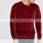 Soft Velour And Ribbed Trims Embroidered Logo Sweatshirt Fashion