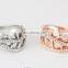 Engagement Women Rings Jewelry Gold Color Fashion White AAA CZ Cubic Zirconia Leaves Ring For Female Wedding Gift