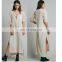 High quality Muslim woman wear, high low cotton long sleeve dress design