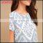 New Fashion Round Neck Women Clothing Shift Dress Print Back Zipper Casual Dress