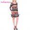 2017 Hot Sale Long Sleeve Reindeer Pattern Women Ugly Christmas Dress
