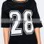 Custom patch logo black baseball t shirts baseball jersey baseball dress for women