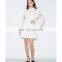 Wholesale shirt collar long sleeve mini sexy white plus size cocktail dress for fat women