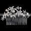 Wholesale silver starfish decorative hair combs