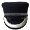 customized wool material of 2.2cm silver bullion embrodiery visor military hat