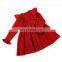 Baby Girls Knitted dress Lotus collar Ruffle Sleeve Clothing Kids Wool Knitted Solid Dresses Autumn Winter