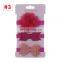 3pcs/Set Girl flower headband Baby chiffon Shiny bowknot Hairband Sweet 10Colors