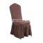 Wholesale Stretch Spandex Dining Room Ruffled Skirt Chair Covers Slipcover For Wedding Banquet Party Chair Covers