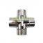 Pipe fitting union 4-way ss304 ss316l cross stainless steel pipe fitting