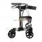 Medical seniors adults aluminum folding stand up rolling walkers upright walker rollator with brake