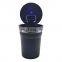 Car ashtray, detachable car ashtray for cigarette lighter, blue LED indicator car ashtray with cover