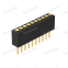 Dnenlink 1.27mm pitch Single Row  H4.0mm Plane contact  Straight Female Header DIP type PogoPin header