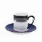 Nordic Modern Simple Deep Blue Ceramic Coffee Mug Tea Cup Dinner Plate Ceramic For Porcelain Top Table Ware