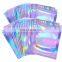 Holographic Resealable Smell Proof Bags Foil Pouch Bag Flat Ziplock Bag for Party Favor Food Storage