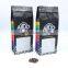Custom printed 500g 1kg flat bottom pouch tear off ziplock with valve matte black coffee bags
