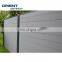 Custom Grey Color Aluminum Post WPC Garden Fence With WPC Fence Panel