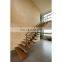 Wood Tread Invisible Stringer Straight Stairs Modern Home Use Single Stringer Stairs Indoor