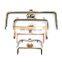 Classical Design Square Metal Frame Gold Plated Lock Frame For Wallet Purse Evening Bag Bag