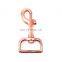 Metal D ring rotatable spring spiral buckle handbag hook pet dog leash hook