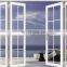 Australia standard aluminum profile bi folding door With the grid Built-in shutter