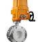 Pneumatic stainless steel ball valve Q641F-16P  Stainless steel ball valve