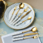 Kitchen Luxury Silverware High Quality Stainless Steel Spoon Fork Knife Cutlery Gift Set For Weddings