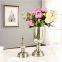 High Stand Ramadan Vase Decor Luxury Gold Wedding Crystal Vase with Lid Flower Glass Arrangement