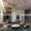 Hot Sale Contemporary LED Pendant Light Middle-Sized Aluminum round Chandelier with Modern Metal Rings for Home Office