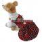 Wholesale Scotland Plaid Decorative Border Dog Skirt with White Collar